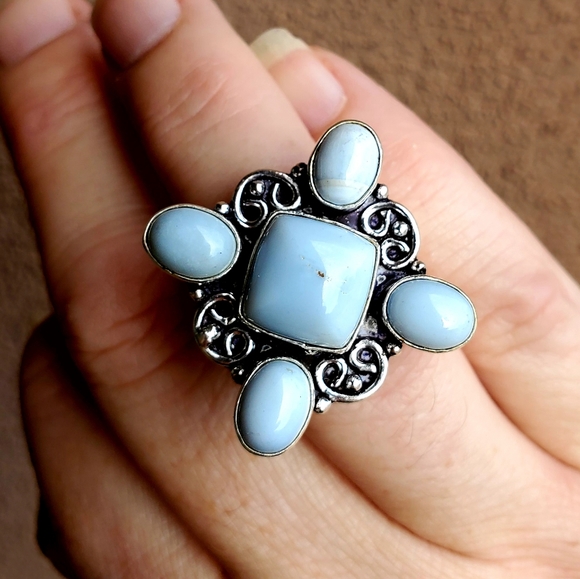 New Owyhee Opal 925 Silver Ring. - Picture 4 of 9